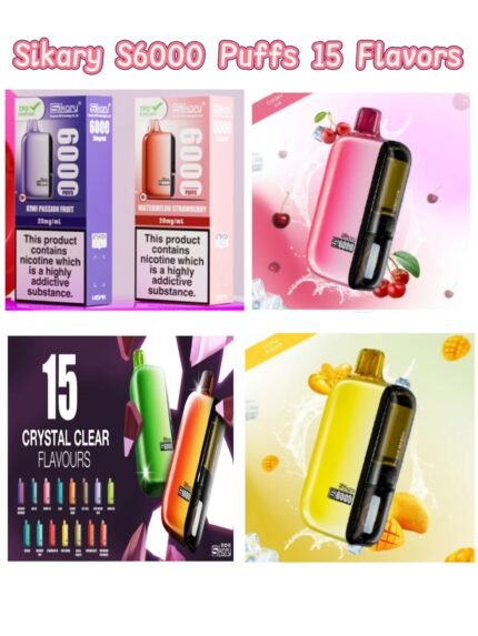 20mg SKE Sikary S6000 6k Puffs Disposable Vape Device -50PCS