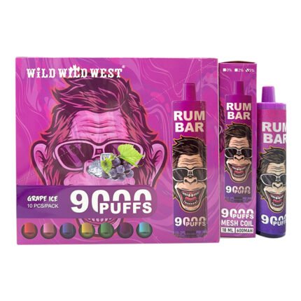 Authentic Rum Bar 9000 Puffs Rechargeable-100PS