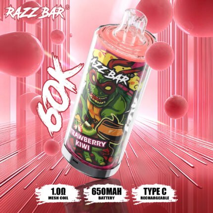 The Razz Bar 60K Puffs Vape Delivers Up To 60,000 -400PCS