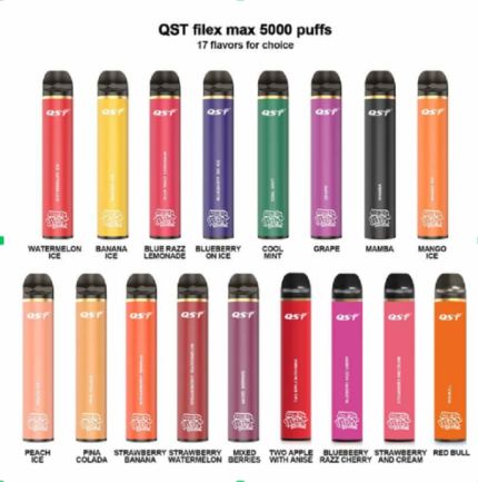 QST Filex Max 5000 Puffs Vape Big Capacity Bottom Adjustable Disposable E‑Cigarette  Rich Flavors 2% Nicotine -50PS