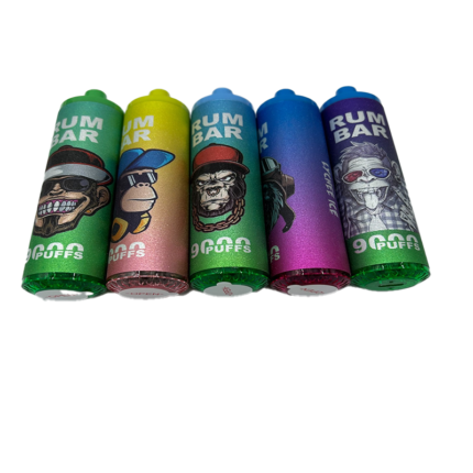 Rechargeable Rum Bar 9000Puffs Vape 18ml E‑liquid 2% Nicotine -50PCS