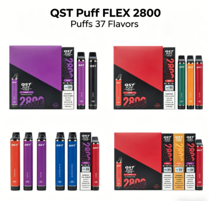 Authentic QST Puff Flex 2800 Puffs Disposable Vapes | Mesh Coil Technology -10PS