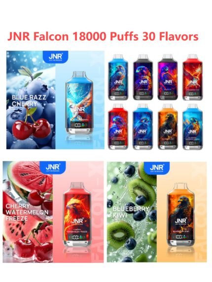 18000 Puffs Disposable Vape 2% Nicotine 24ml 950mAh Dual Mesh Coil Digital Display Adjustable Airflow-30PS