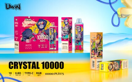 Uwin Crystal 10000 Disposable Vape Pen 10K Puffs Large Capacity 650mAh Battery Multiple Fruit Ice Flavors Wholesale -50P