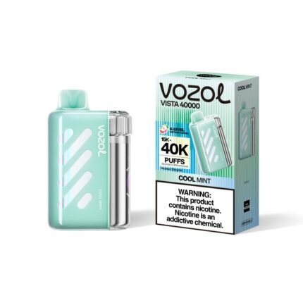 Adjustable Airflow & Wattage Vozol Vista Vape, 40000 Puffs Capacity, 20ml Pre-filled E-Liquid, 1000mAh Rechargeable Battery With LED Light 10P